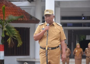 Wakil Bupati Lampung Tengah I Komang Koheri Pimpin Apel Perdana Pasca Pelantikan
