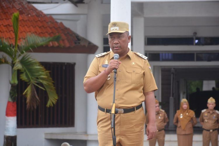 Wakil Bupati Lampung Tengah I Komang Koheri Pimpin Apel Perdana Pasca Pelantikan