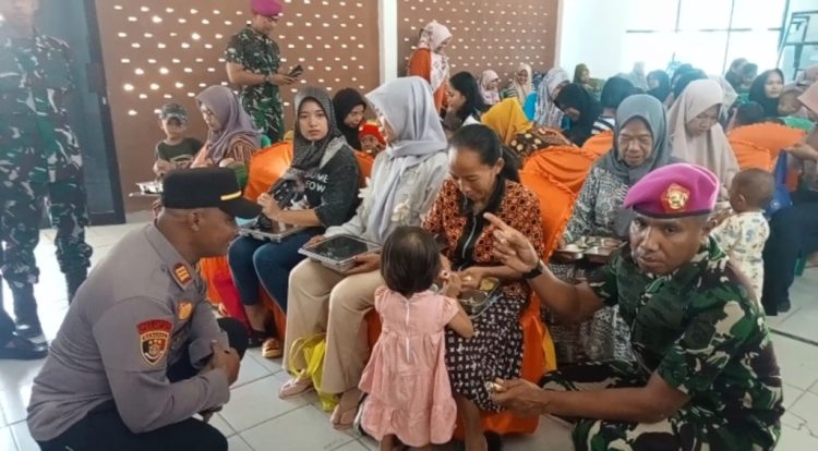 Brigif 4 Marinir/BS Distribusikan Makan Bergizi Gratis untuk Warga Pesawaran