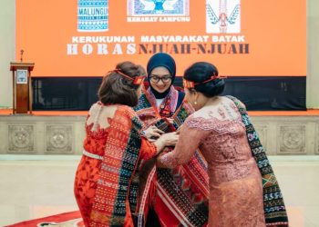 Wagub Jihan Nurlela Hadiri Pelantikan Pengurus Kerukunan Masyarakat Batak Lampung, Dorong Persatuan dan Budaya Lokal