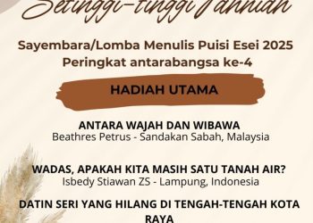 Isbedy Stiawan ZS Juara 2 Sayembara Puisi Esai Internasional di Sabah: Suara Wadas Gema hingga Malaysia