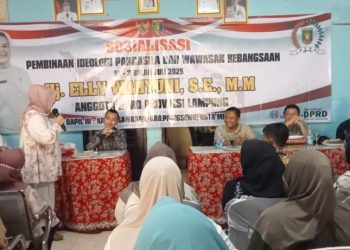 Elly Wahyuni Tegaskan Pentingnya Pancasila di Tengah Arus Globalisasi, Sosialisasi Wawasan Kebangsaan Digelar di Pesawaran