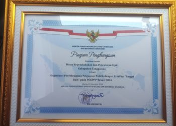 “Tiga Perangkat Daerah Tanggamus Raih Penghargaan Pelayanan Publik Sangat Baik dari Kemenpan RB”