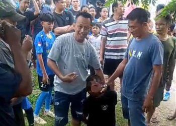 Tertangkap Basah Curi Motor, Pria Asal Pringsewu Babak Belur Diamuk Massa