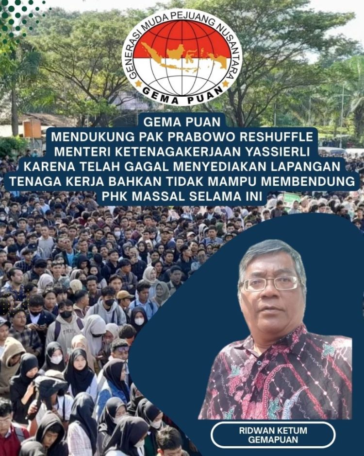 Gema Puan Desak Presiden Prabowo Reshuffle Menaker Yassierli: Dinilai Gagal Kendalikan PHK Massal