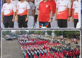 Semarak Gerak Jalan Pelajar Lampung Utara Warnai HUT RI Ke-80