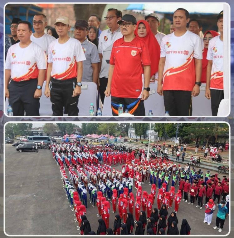 Semarak Gerak Jalan Pelajar Lampung Utara Warnai HUT RI Ke-80