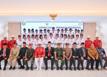 30 Anggota Paskibraka Pesawaran Dikukuhkan, Siap Kibarkan Merah Putih di HUT RI ke-80