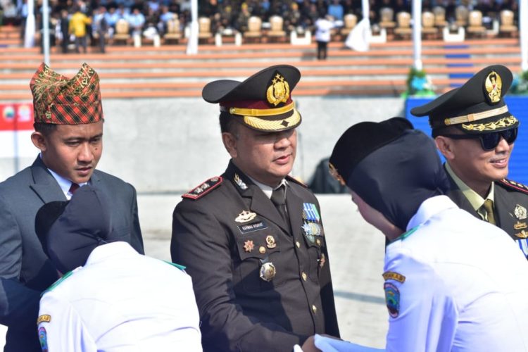 Ikuti Upacara HUT Ke-80 RI di BHC Menara Siger, AKBP Rahmad Hidayat Tegaskan Semangat Kemerdekaan untuk Perangi Narkoba