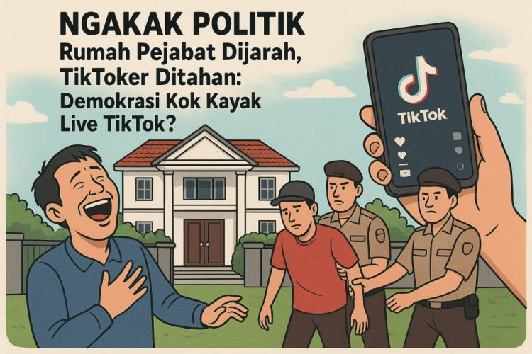 “Rumah Pejabat Dijarah, TikToker Ditahan: Demokrasi Kok Kayak Live TikTok?”