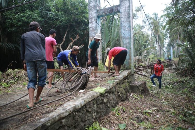 Jembatan Gantung Tampang Muda Kembali Terbentang, Gotong Royong Jadi Kunci Keberhasilan