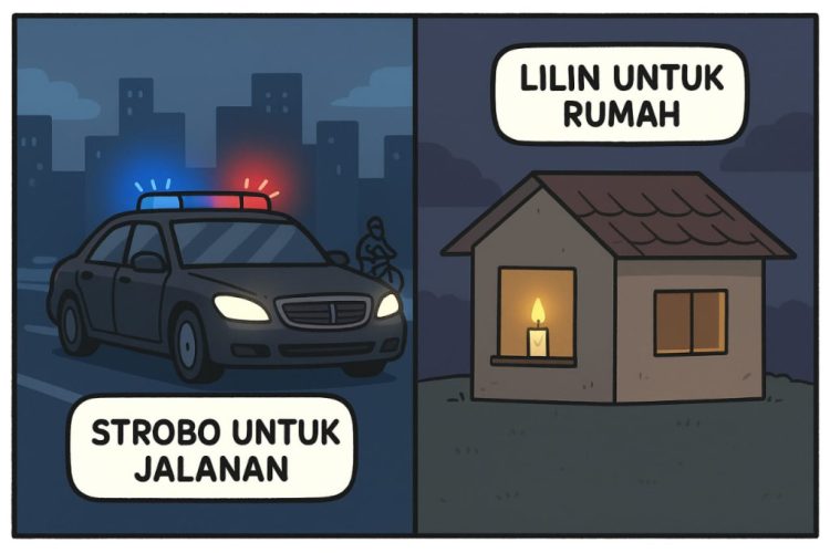 Lampu Strobo Pejabat vs Rumah Gelap Rakyat: Siapa Sebenarnya yang Butuh Terang?