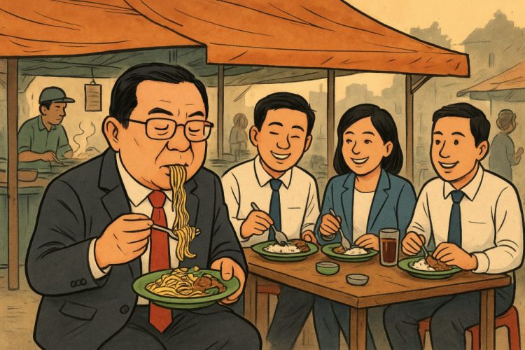 Menteri Keuangan Makan di Warung Kaki Lima: Pencitraan atau Perut Kebelet Lapar?