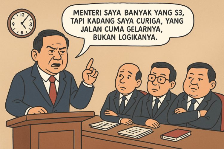 “Prabowo: Banyak Menteri S3, Tapi Kok Negara Masih Remedial?”