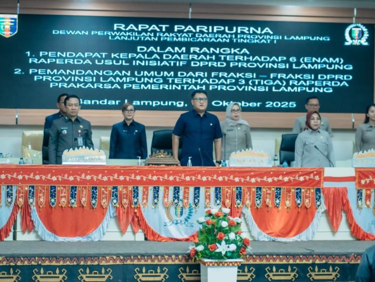 Pemprov Lampung Dorong Enam Raperda Strategis, Dari Pertanian Hingga Satu Data untuk Tingkatkan Pelayanan Publik