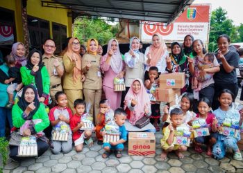 Heboh! Tim Pembina Posyandu Lampung Salurkan Susu, Dorong Gerakan Nasional Cegah Stunting