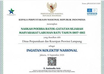 Dua Naskah Kuno Asal Lampung Raih Sertifikat IKON 2025 dari Perpustakaan Nasional RI, Bukti Kejayaan Literasi Nusantara