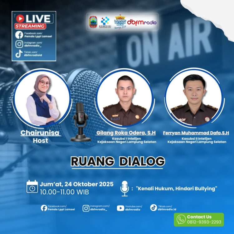 Radio DBFM Lampung Selatan Angkat Isu Bullying dalam Ruang Dialog: Jaksa Ingatkan Masyarakat Bijak Bermedia Sosial