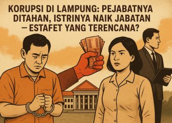 “Korupsi di Lampung: Pejabatnya Ditahan, Istrinya Naik Jabatan – Estafet yang Terencana?”