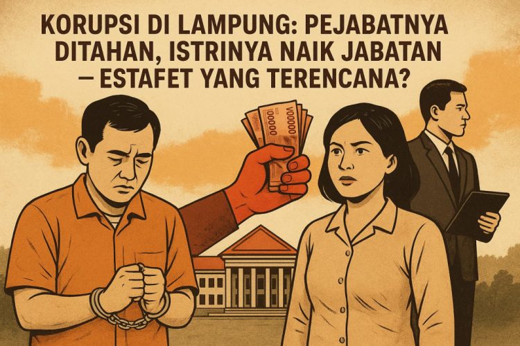 “Korupsi di Lampung: Pejabatnya Ditahan, Istrinya Naik Jabatan – Estafet yang Terencana?”