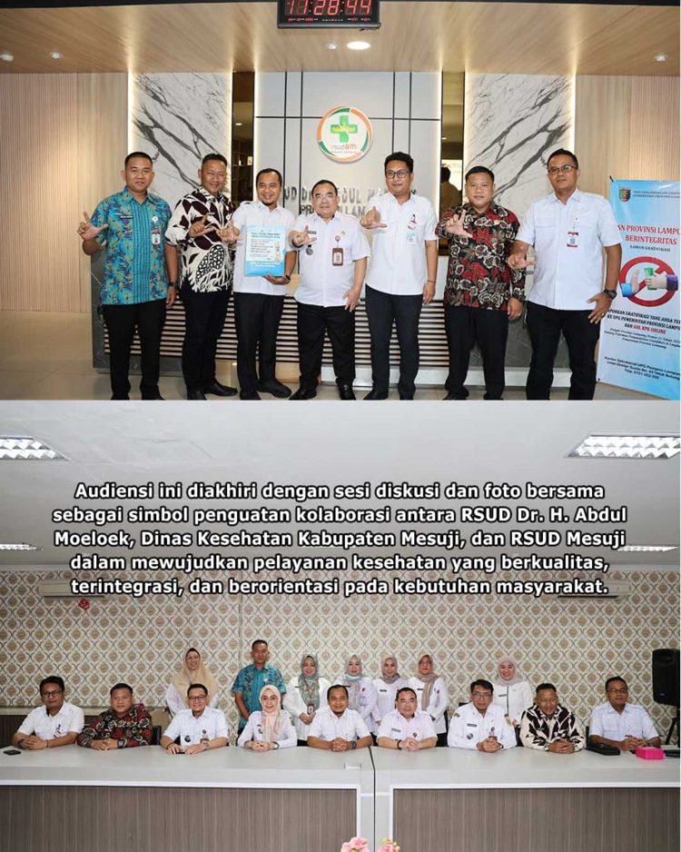 RSUD Abdul Moeloek dan Pemkab Mesuji Jalin Kolaborasi Strategis untuk Tingkatkan Pelayanan Kesehatan Masyarakat
