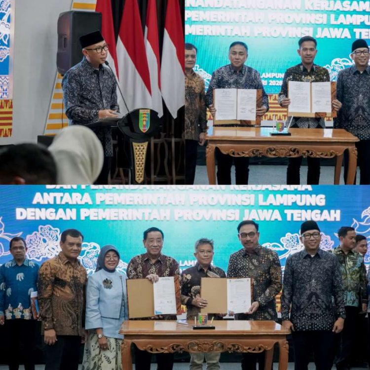 Lampung dan Jawa Tengah Perkuat Sinergi Ekonomi, 11 Kesepakatan Strategis Disahkan