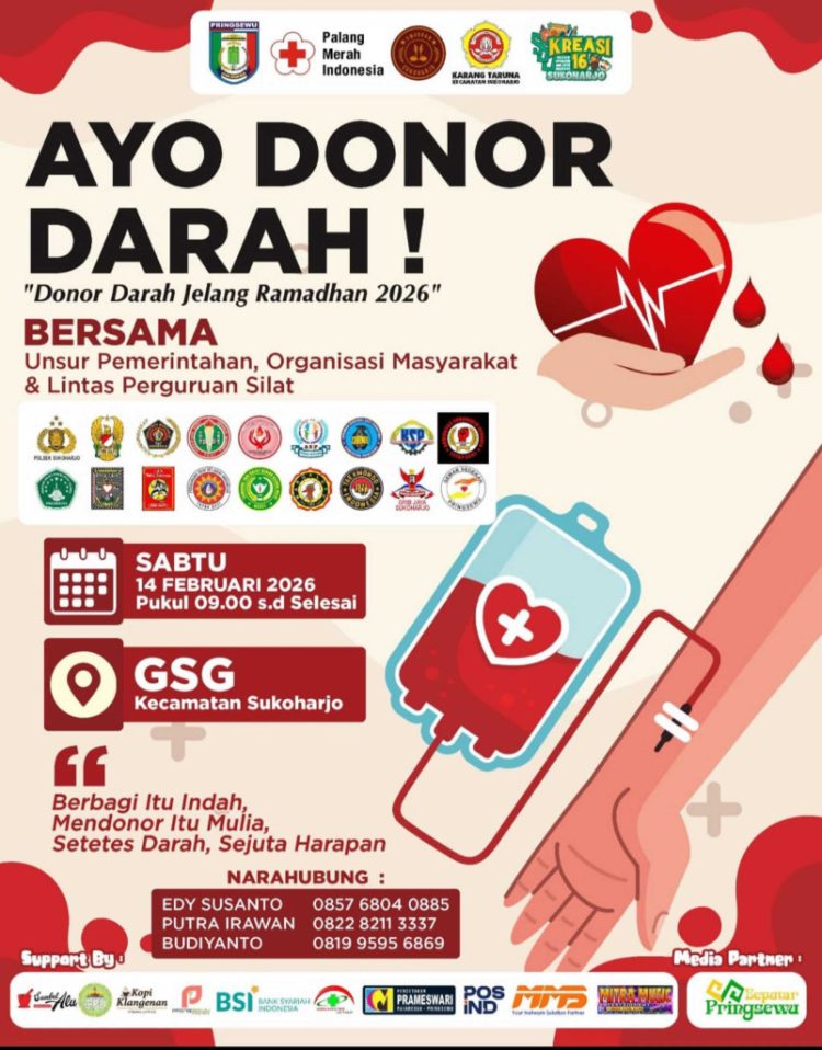 Antisipasi Kekurangan Stok, Donor Darah Jelang Ramadhan Digelar di Pringsewu