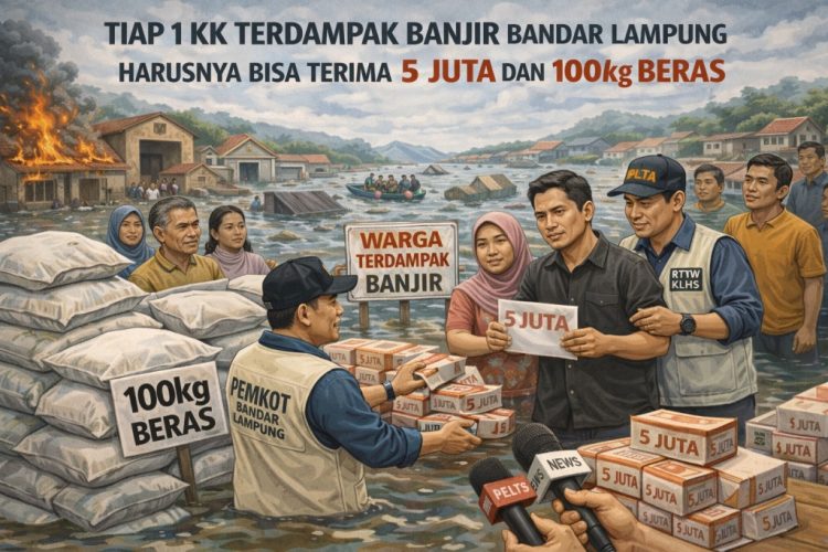 Banjir Bandar Lampung: Potensi Bantuan Rp5 Juta per KK Mengemuka, Faktanya Hanya Rp1 Juta