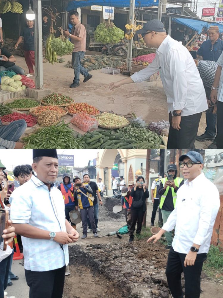 Gubernur Rahmat Mirzani Djausal Borong Dagangan dan Tinjau Infrastruktur Pasar Jatimulyo