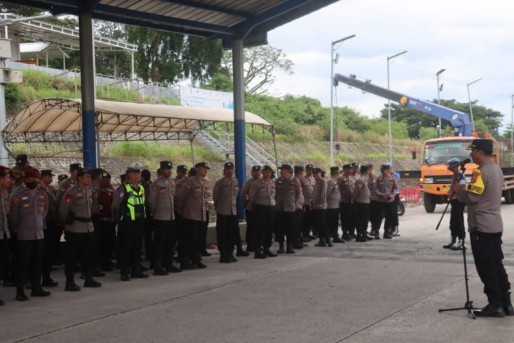 Hadapi Arus Mudik Lebaran 2026, Polres Lamsel Simulasikan Pengamanan di Bakauheni