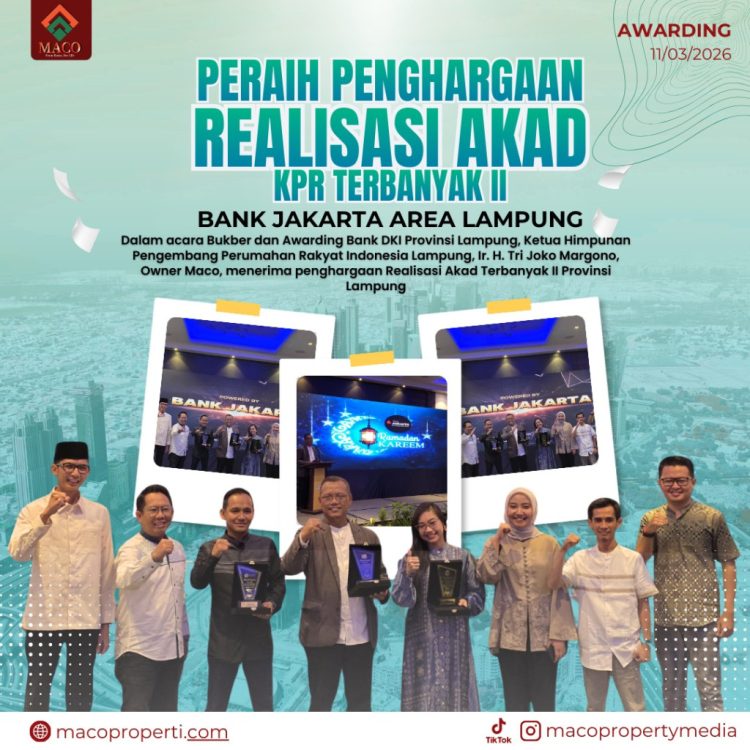 Tri Joko Margono Terima Penghargaan Realisasi KPR Terbanyak II di Lampung