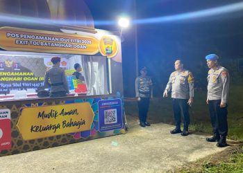 Arus Mudik 2026, Kapolres Pesawaran Fokus Pengamanan di Gerbang Tol BHO