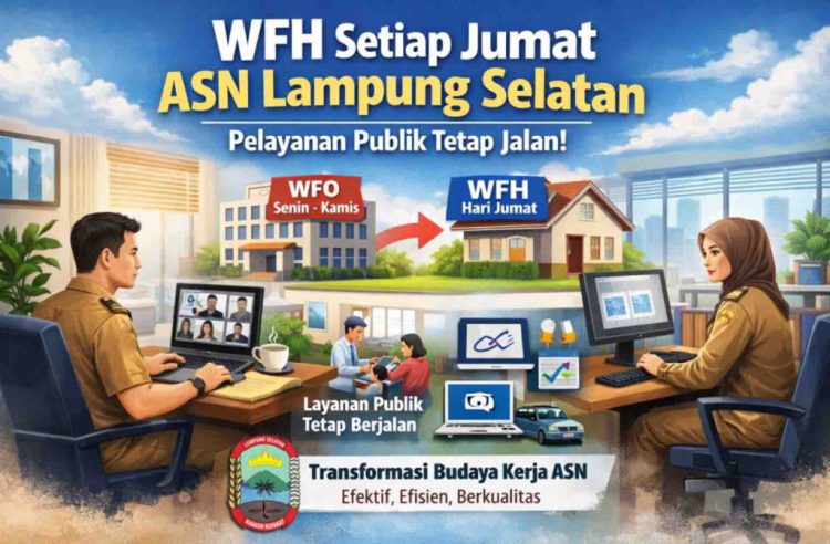Transformasi Budaya Kerja, ASN Lamsel Kini Kombinasi WFO dan WFH