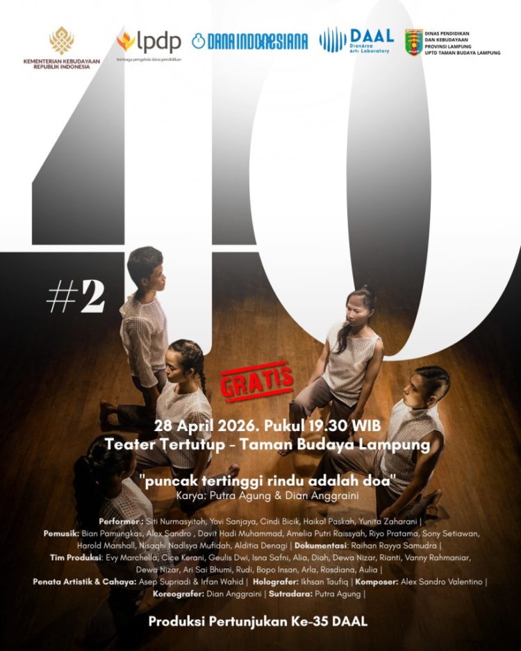 DAAL Hadirkan Pertunjukan “40”, Kolaborasi Seni Gerak dan Teknologi Hologram