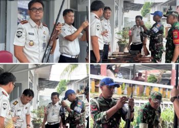 Tingkatkan Keamanan, Lapas Kalianda Rutin Rawat Senjata Inventaris