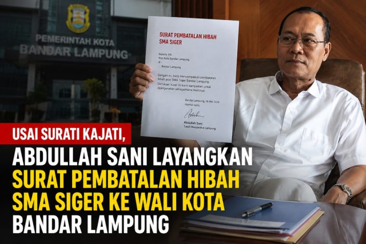 Abdullah Sani Desak Wali Kota Bandar Lampung Batalkan Hibah SMA Siger 2
