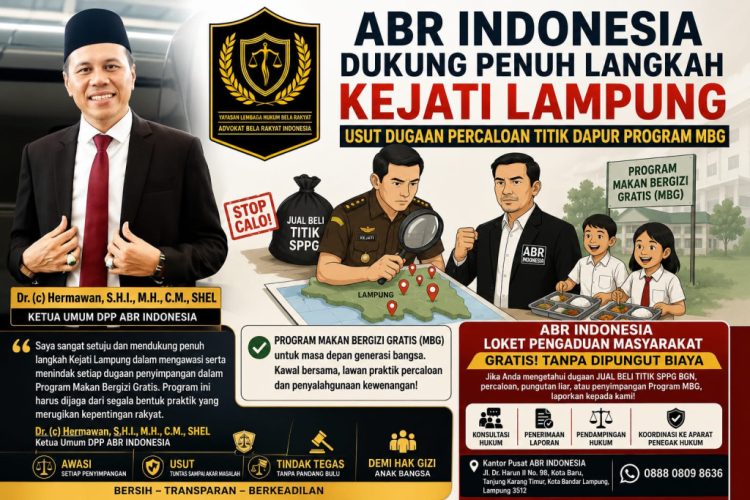 Dugaan Percaloan Titik Dapur MBG Jadi Sorotan, ABR Indonesia Buka Pengaduan Gratis
