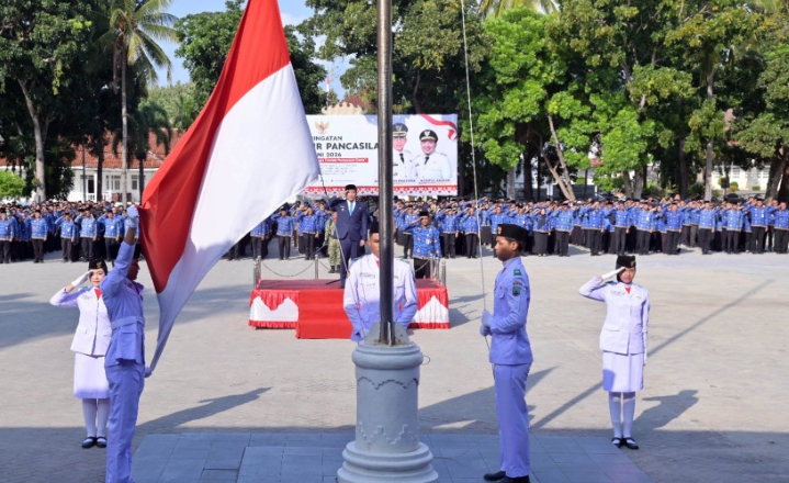 Upacara Hari Lahir Pancasila di Kalianda Berlangsung Khidmat, Wabup Syaiful Jadi Inspektur Upacara