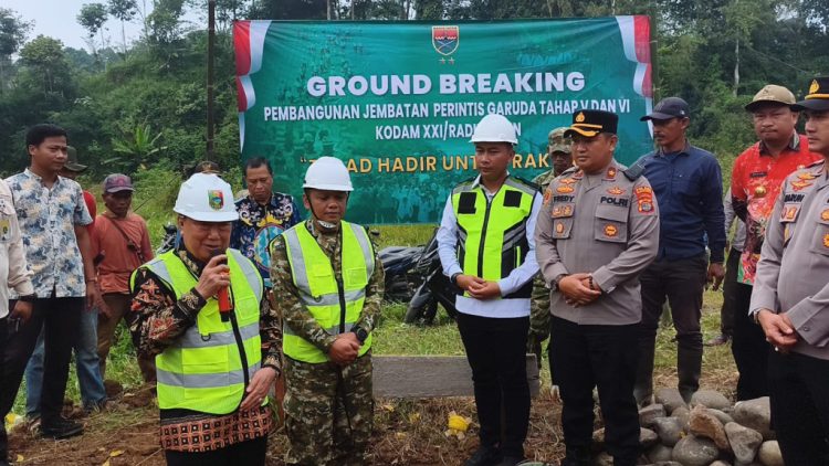 Program Prabowo Masuk Pelosok, Empat Jembatan Strategis Dibangun di Tanggamus