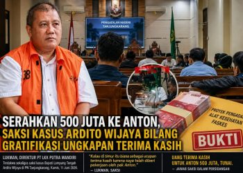 Saksi Akui Serahkan Rp500 Juta ke Anton Wibowo, Sebut Bentuk Terima Kasih