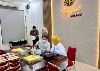 Dukung Pelayanan Optimal, Seluruh ASN Kantor Pertanahan Pringsewu Jalani MCU