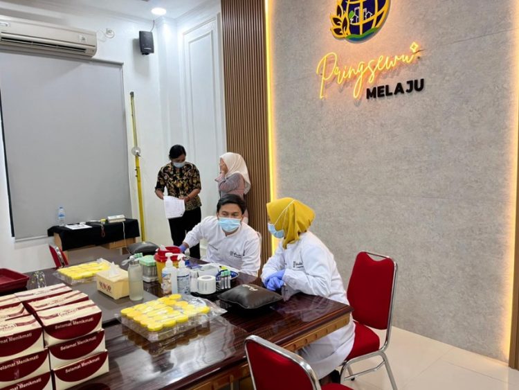 Dukung Pelayanan Optimal, Seluruh ASN Kantor Pertanahan Pringsewu Jalani MCU
