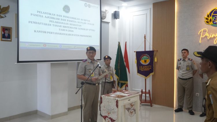 Kantor Pertanahan Pringsewu Resmi Lantik Panitia Ajudikasi dan Satgas PTSL 2026