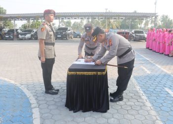 AKBP Toni Kasmiri Pimpin Kenaikan Pangkat 52 Personel dan Lantik Kasat Reskrim Baru Polres Lampung Selatan