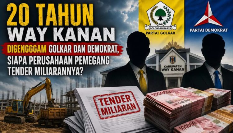20 Tahun Golkar dan Demokrat Dominasi Way Kanan, Siapa Kontraktor di Balik Tender Proyek Miliaran?