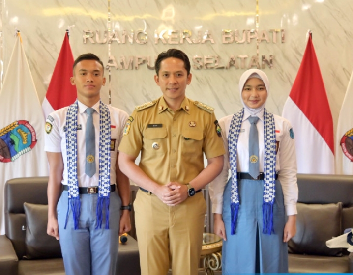 Naufal dan Chika Wakili Lampung di Paskibraka Pusat, Bupati Egi Beri Apresiasi