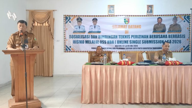 Pemkab Tanggamus Perkuat Pelayanan Perizinan, Hendra Wijaya Mega Resmikan Bimtek OSS-RBA