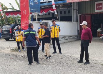 Sudiyono Saksikan Titik Nol Pembangunan Rigid Beton Jalan Pelita Pringsewu