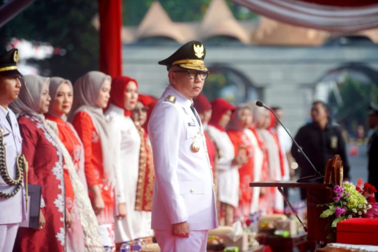 HUT ke-81 RI, Gubernur Mirza Pimpin Upacara Khidmat di Lapangan Korpri Lampung