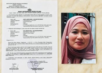 Ida Ambar Sari Dilaporkan Hilang, Keluarga Minta Bantuan Warga Bandar Lampung